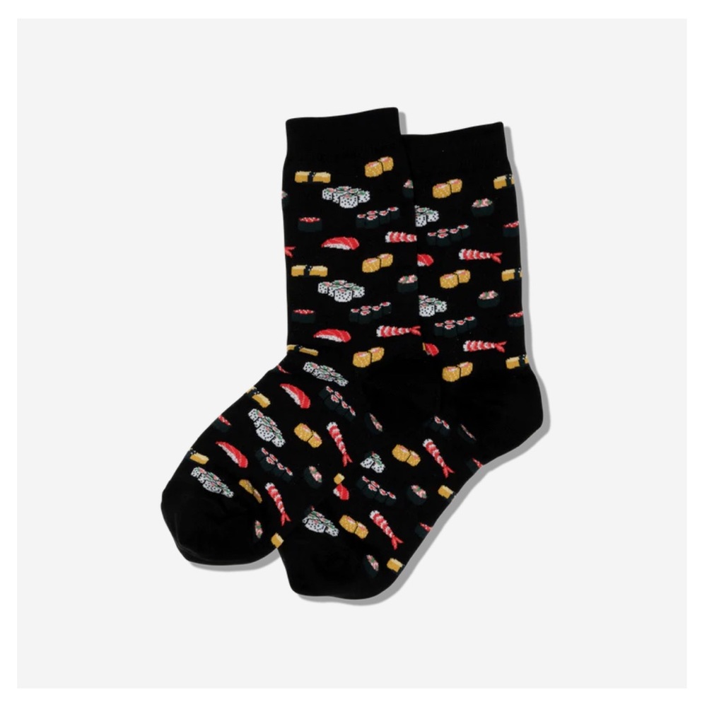 HOT SOX Black sushi crew socks